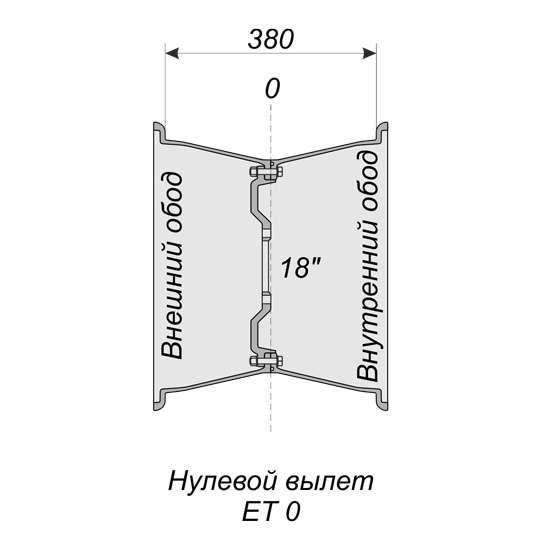Диск 15х18 LT, 6х139,7, DIA 110, двойной бедлок вылет 0 мм